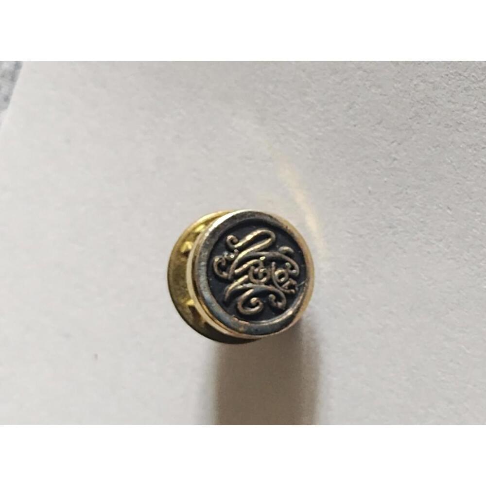 Vintage Weight Watchers 10 lb Gold Tone & Black Reward Lapel Pin / Tie Tac